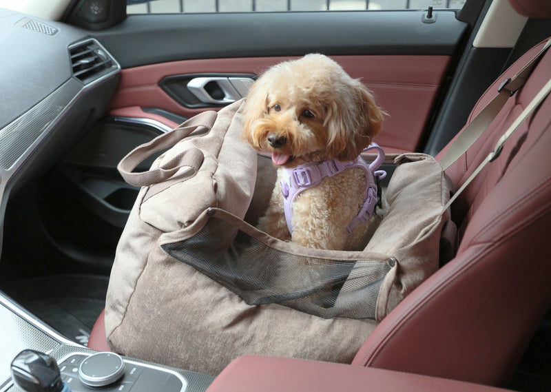Puff Guard Dog Car Seat - Pink