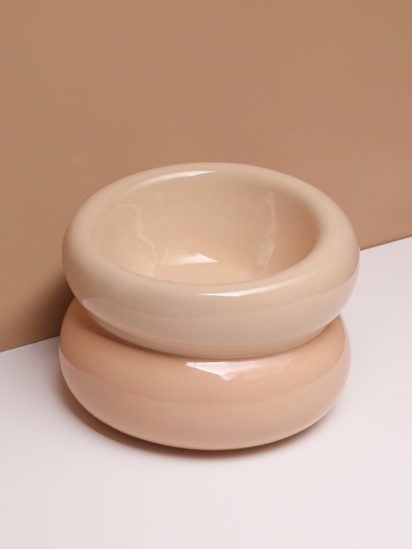 Soufflé Pet Bowl - Cream Beige