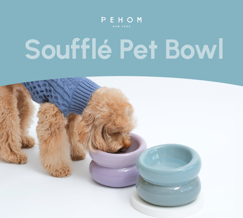 Soufflé Pet Bowl - Frozen Blue