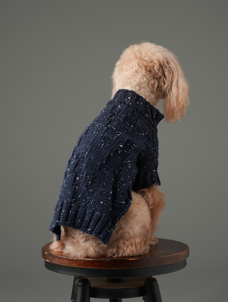 GLACIER PET SWEATER - NAVY