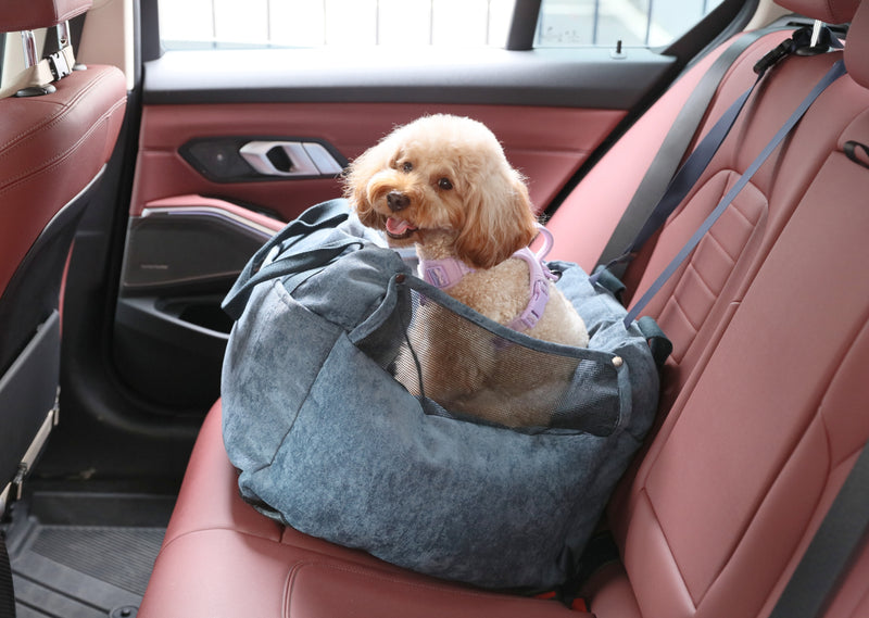 Puff Guard Dog Car Seat - Blue