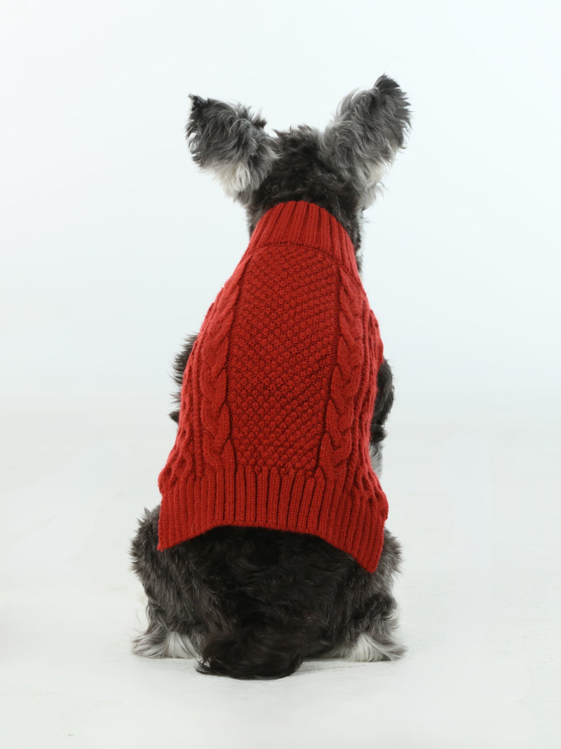 Pet Sweater Vest - Red