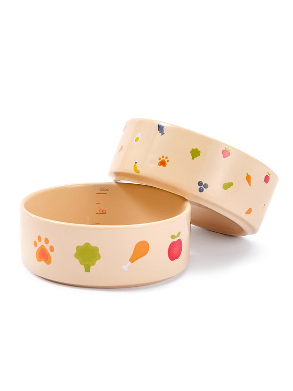 Ceramic Pet Bowl - Nomnom Bowl