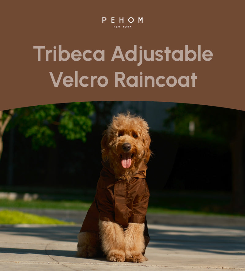 Tribeca adjustable velcro raincoat -  Choco