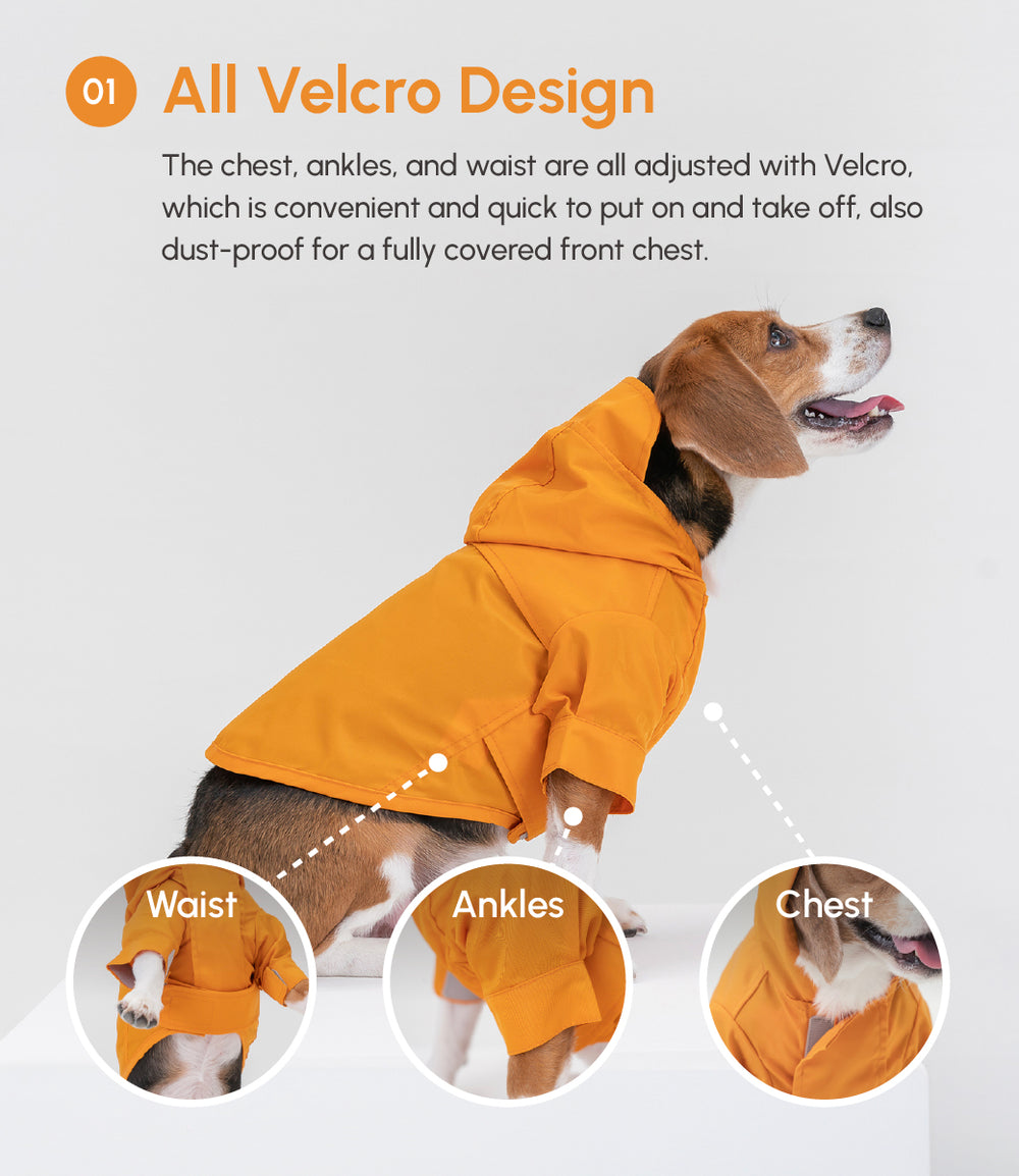 PEHOM｜TRIBECA ADJUSTABLE VELCRO RAINCOAT - EGG YOLK – pehomnyc
