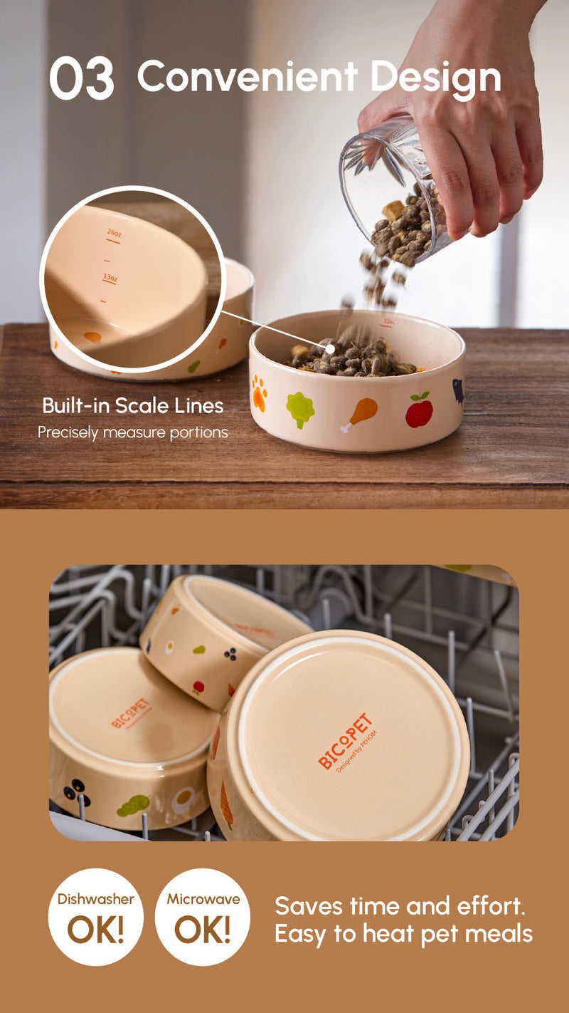 Ceramic Pet Bowl - Nomnom Bowl