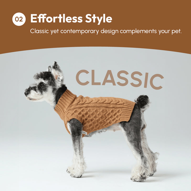 Pet Sweater Vest - Toffee Orange