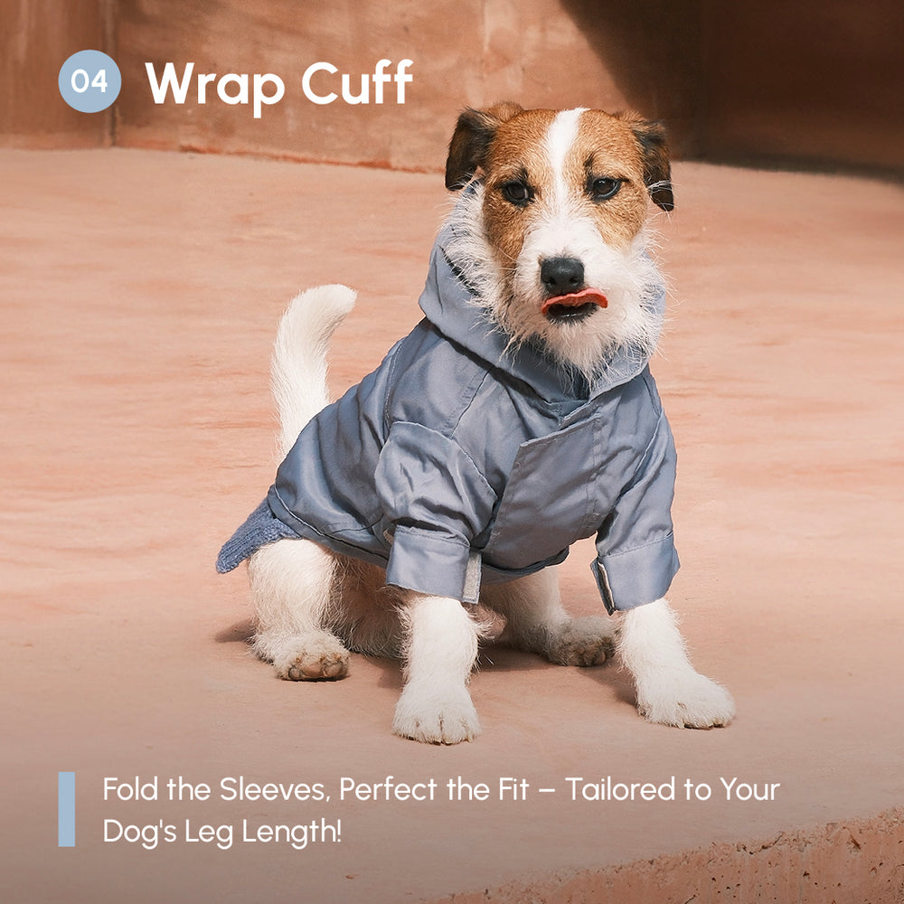 PEHOM｜TRIBECA ADJUSTABLE VELCRO RAINCOAT - LIGHT BLUE