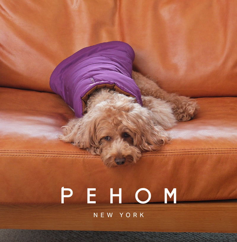 Reversible Dog Vest Jacket - Purple Caramel