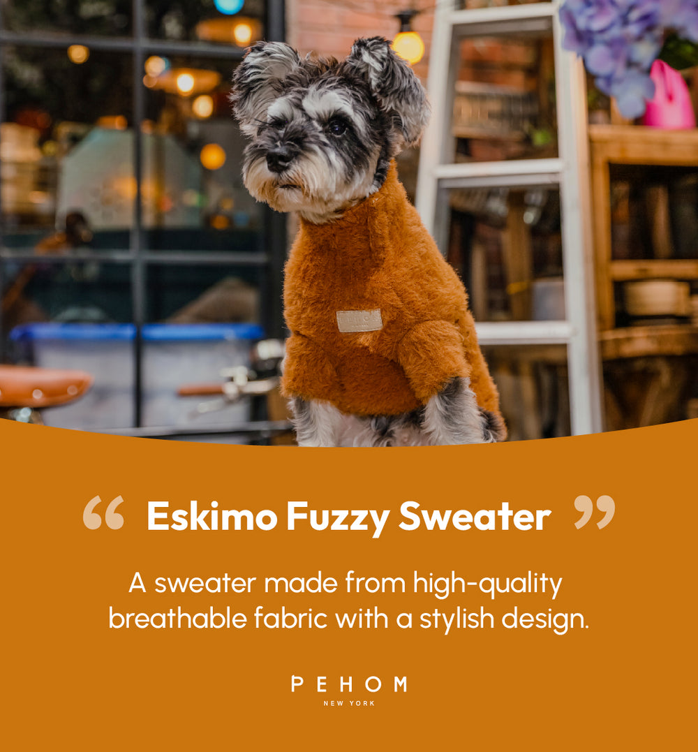 PEHOM｜ESKIMO FUZZY SWEATER - ORANGE – pehomnyc