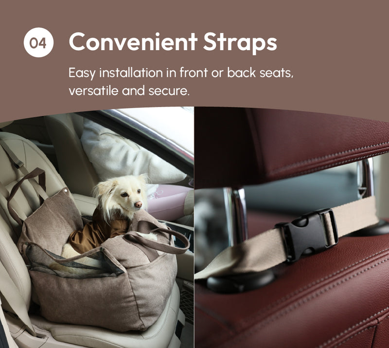 Puff Guard Dog Car Seat - Camel
