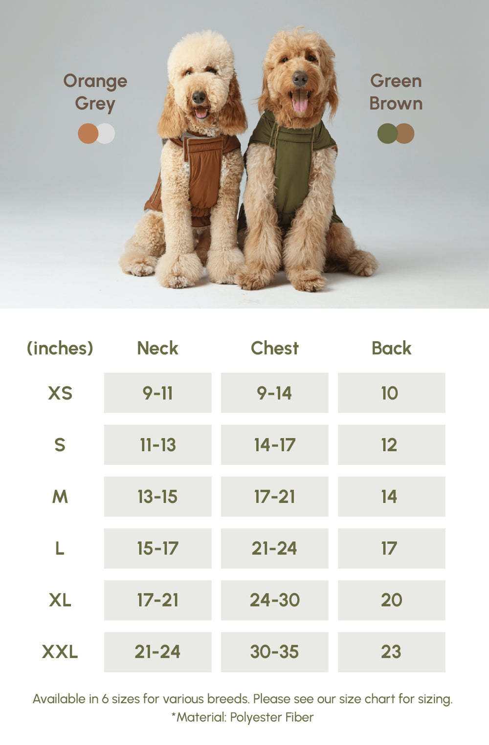 PEHOM｜REVERSIBLE DOG VEST JACKET - GREEN BROWN – pehomnyc