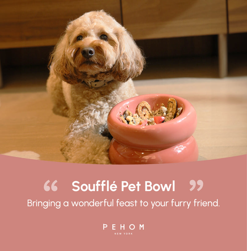 Soufflé Pet Bowl - Rose Pink