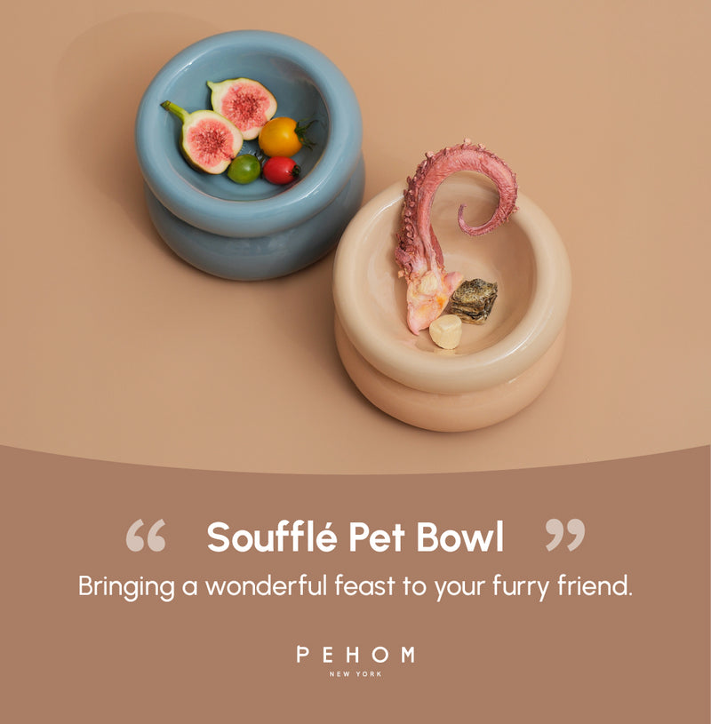 Soufflé Pet Bowl - Cream Beige