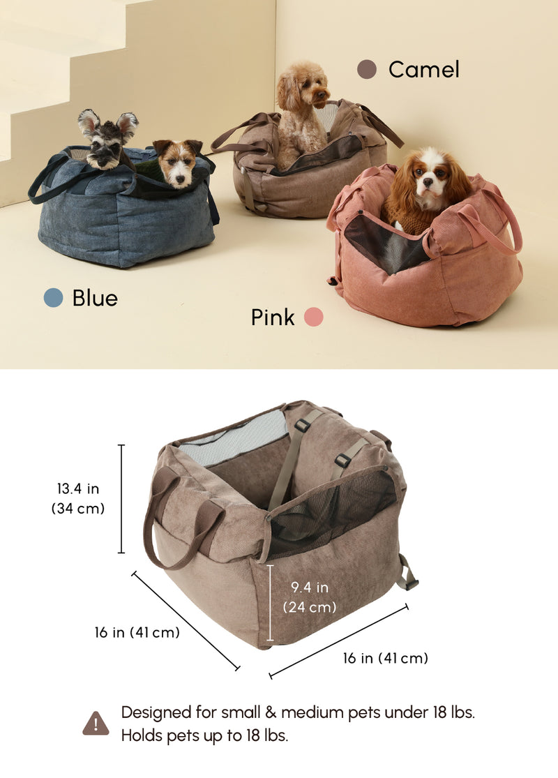 Puff Guard Dog Car Seat - Camel