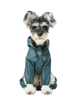 Ultralight Full covered hooded waterproof dog jacket - Blue