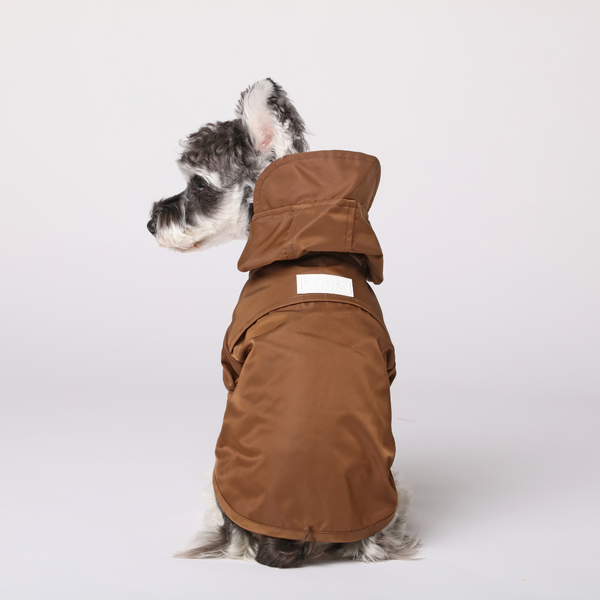 Tribeca adjustable velcro raincoat -  Choco