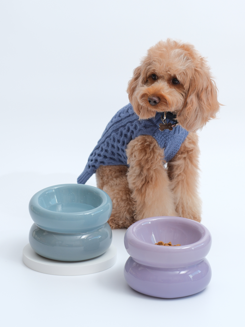 Soufflé Pet Bowl - Frozen Blue